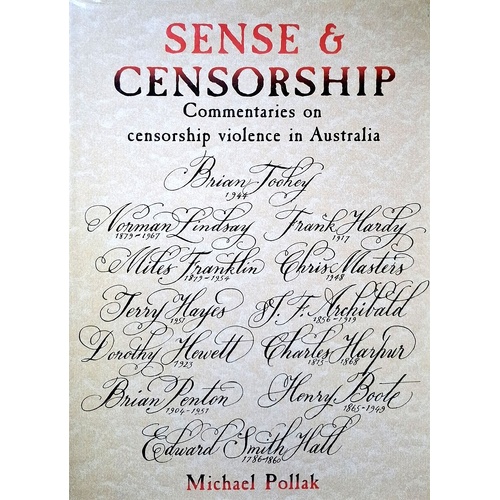 Sense And Censorship. Commentaries On Censorship Violence In Australia