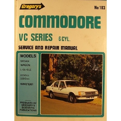 Commodore VC Series. 6 CYL. Service And Repair Manual. No.183