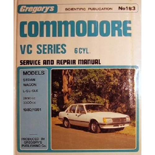 Commodore VC Series. 6 CYL. Service And Repair Manual. No.183