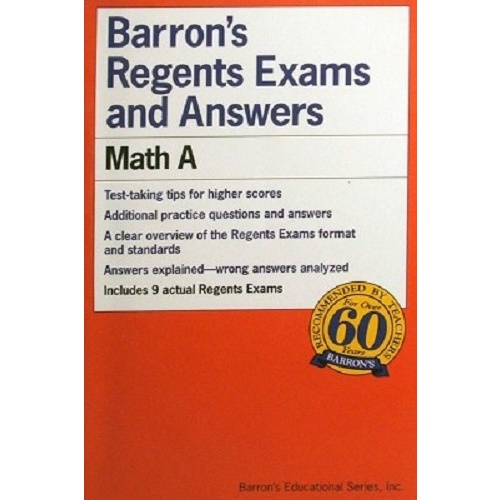 Math A. Barron's Regents Exams and Answers Books