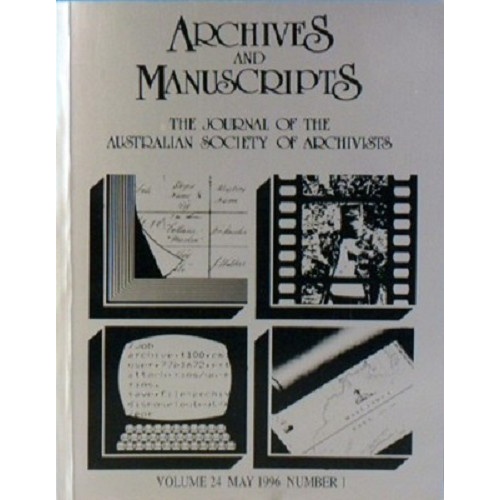 Archives And Manuscripts. The Journal Of The Australian Society Of Archivists