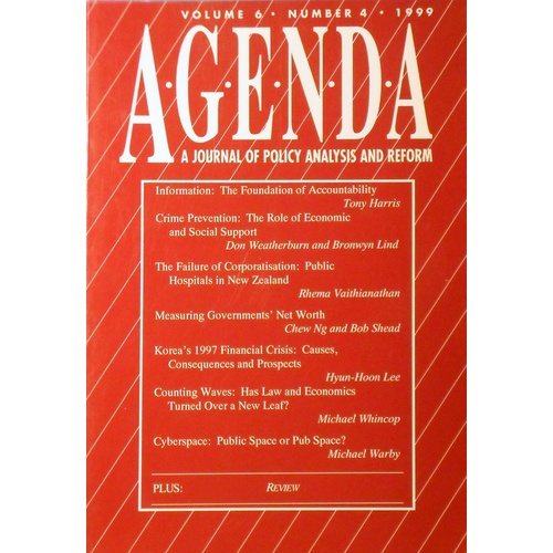 Agenda. A Journal Of Policy Analyis And Reform
