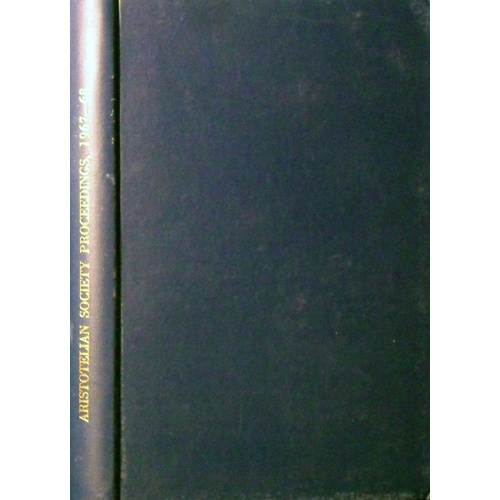 Proceedings Of The Aristotelian Society. Volume LXVIII