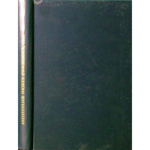 Proceedings Of The Aristotelian Society. Volume LXIX